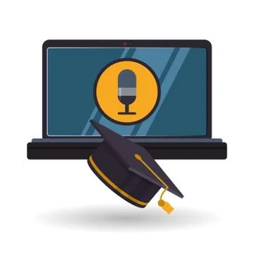 E-learning design. Education icon. Isolated illustration 스톡 일러스트