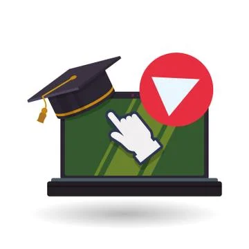 E-learning design. Education icon. Isolated illustration 스톡 일러스트
