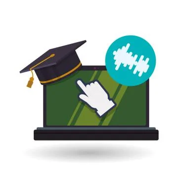 E-learning design. Education icon. Isolated illustration Stock Illustration