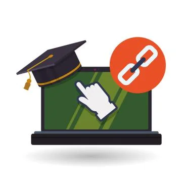 E-learning design. Education icon. Isolated illustration Stock Illustration