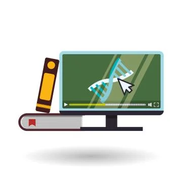 E-learning design. Education icon. Isolated illustration Illustration