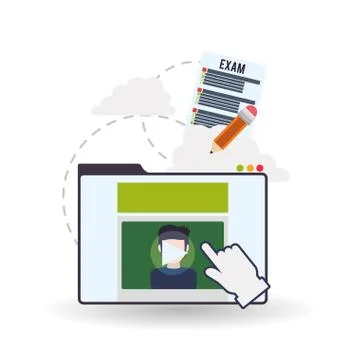 E-learning design. Education icon. Isolated illustration 스톡 일러스트