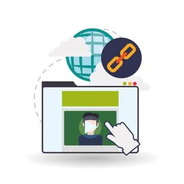 E-learning design. Education icon. Isolated illustration 스톡 일러스트