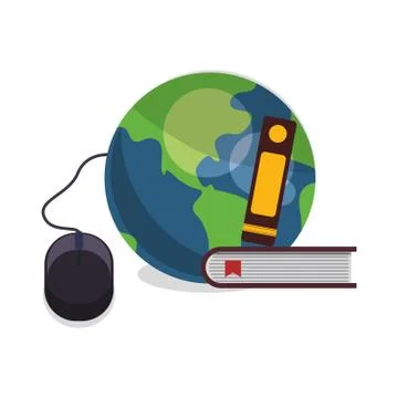 E-learning design. Education icon. Isolated illustration Illustration