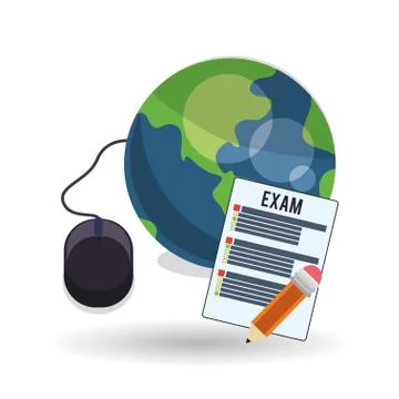 E-learning design. Education icon. Isolated illustration 스톡 일러스트