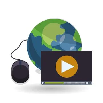 E-learning design. Education icon. Isolated illustration Illustrazione stock