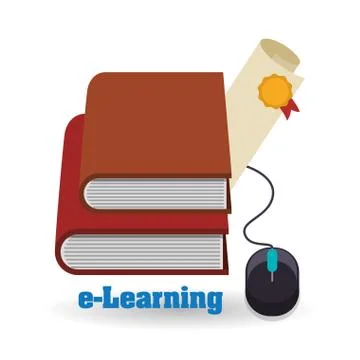 E-learning design. Education icon. Isolated illustration Stock Illustration
