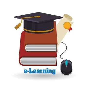 E-learning design. Education icon. Isolated illustration Stock Illustration