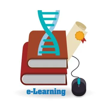 E-learning design. Education icon. Isolated illustration Stock Illustration
