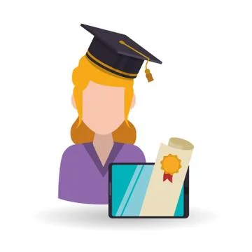 E-learning design. Education icon. Isolated illustration Illustrazione stock