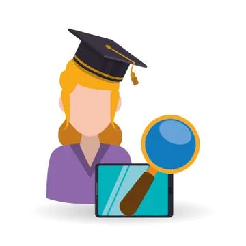 E-learning design. Education icon. Isolated illustration イラスト素材