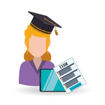 E-learning design. Education icon. Isolated illustration Illustrazione stock