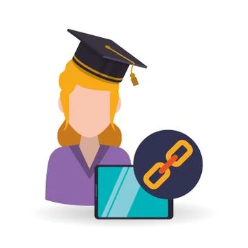 E-learning design. Education icon. Isolated illustration Illustrazione stock