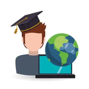 E-learning design. Education icon. Isolated illustration イラスト素材