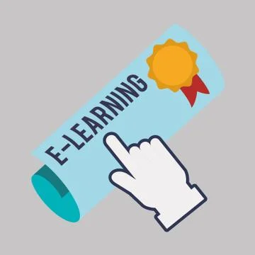 E-learning design. education icon. online concept Stock Illustration