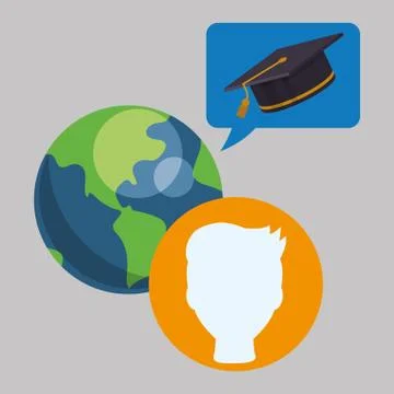 E-learning design. education icon. online concept Stockillustratie