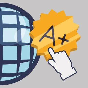 E-learning design. education icon. online concept 스톡 일러스트