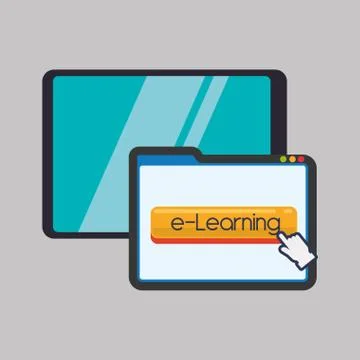 E-learning design. education icon. online concept Illustrazione stock