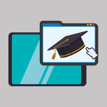 E-learning design. education icon. online concept Illustrazione stock