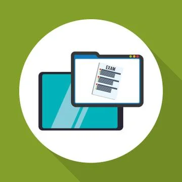 E-learning design. education icon. online concept 스톡 일러스트