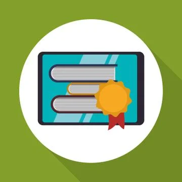 E-learning design. education icon. online concept Illustrazione stock