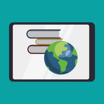 E-learning design. education icon. online concept Illustrazione stock