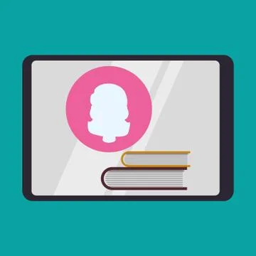 E-learning design. education icon. online concept 스톡 일러스트