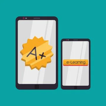 E-learning design. education icon. online concept 스톡 일러스트