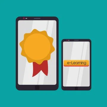E-learning design. education icon. online concept Illustrazione stock