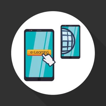 E-learning design. education icon. online concept Illustrazione stock