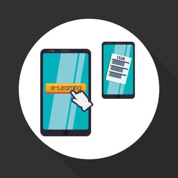 E-learning design. education icon. online concept Illustrazione stock