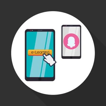 E-learning design. education icon. online concept Illustrazione stock