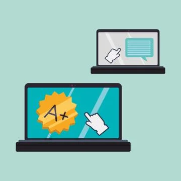 E-learning design. education icon. online concept Illustrazione stock