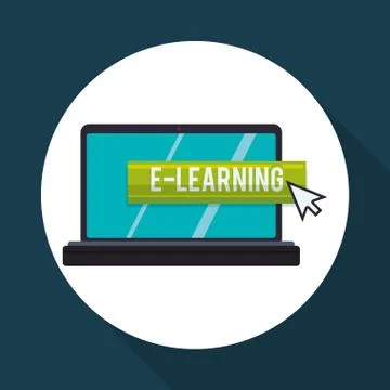 E-learning design. education icon. online concept Illustrazione stock