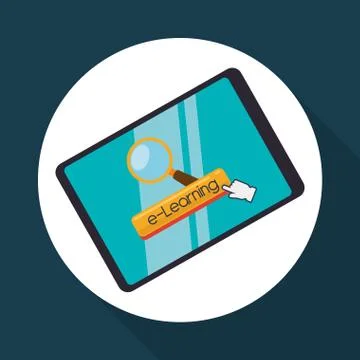 E-learning design. education icon. online concept 스톡 일러스트