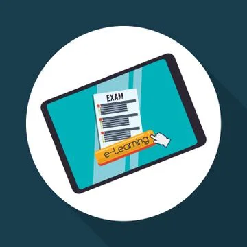 E-learning design. education icon. online concept Illustrazione stock