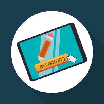 E-learning design. education icon. online concept 스톡 일러스트