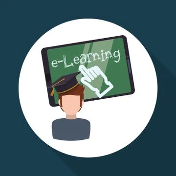 E-learning design. education icon. online concept Stock Illustration