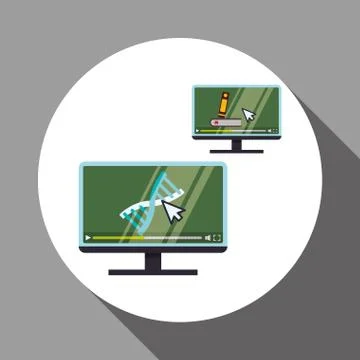 E-learning design. Education icon. Isolated illustration , vector Illustration