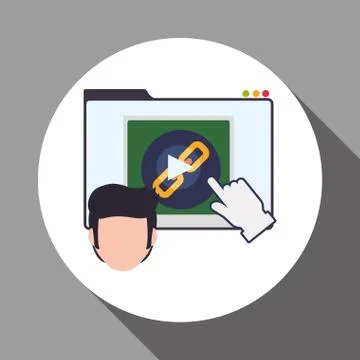 E-learning design. Education icon. Isolated illustration , vector イラスト素材