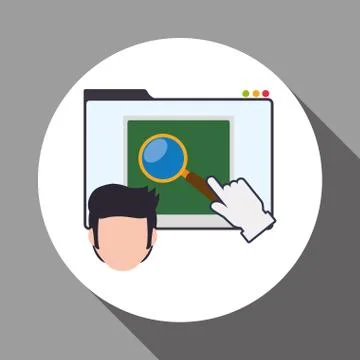 E-learning design. Education icon. Isolated illustration , vector 스톡 일러스트