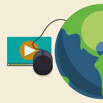 E-learning design. Education icon. Isolated illustration , vector Stockillustratie