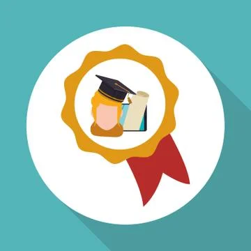 E-learning design. Education icon. Isolated illustration , vector Stock Illustration