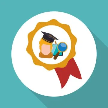 E-learning design. Education icon. Isolated illustration , vector Illustrazione stock