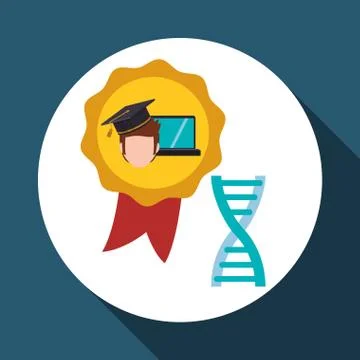 E-learning design. Education icon. Isolated illustration , vector Illustrazione stock