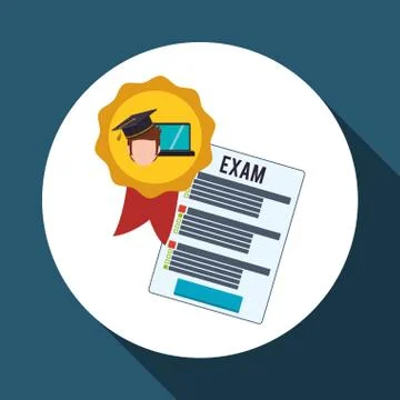 E-learning design. Education icon. Isolated illustration , vector 스톡 일러스트