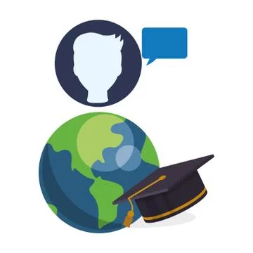 E-learning design. education icon. online concept, vector illustration 스톡 일러스트