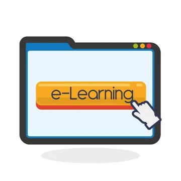 E-learning design. education icon. online concept, vector illustration Illustrazione stock