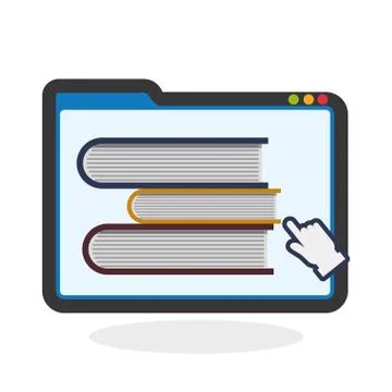 E-learning design. education icon. online concept, vector illustration Stockillustratie