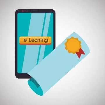 E-learning design. education icon. online concept, vector illustration イラスト素材